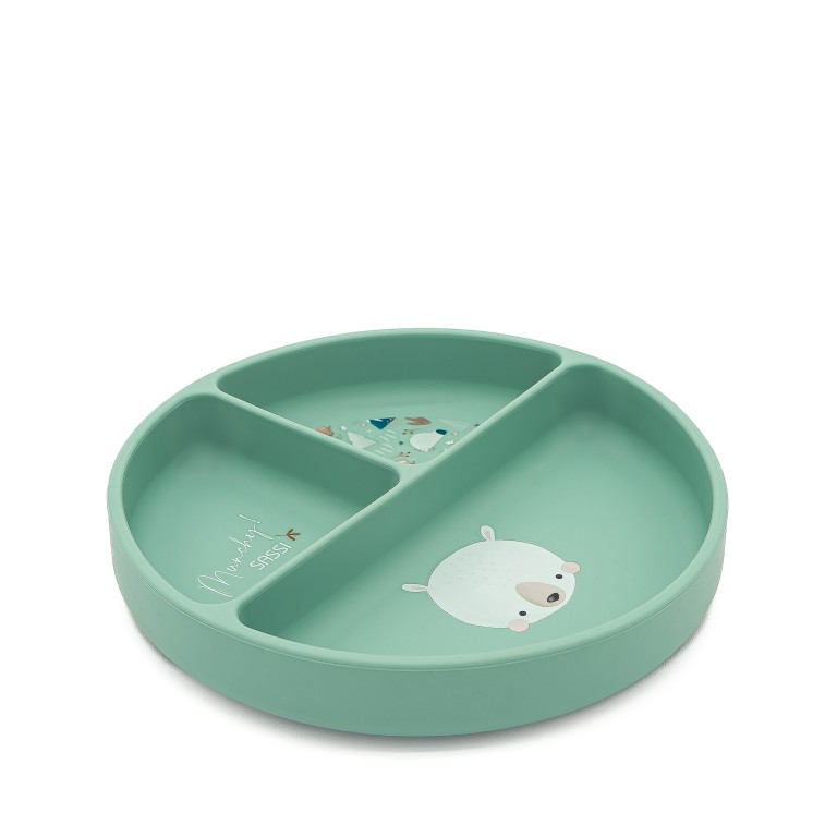 Assiette avec ventouse en silicone - Munchy l’ours