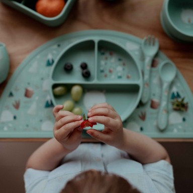 Piatto con ventosa in silicone - Orso Munchy