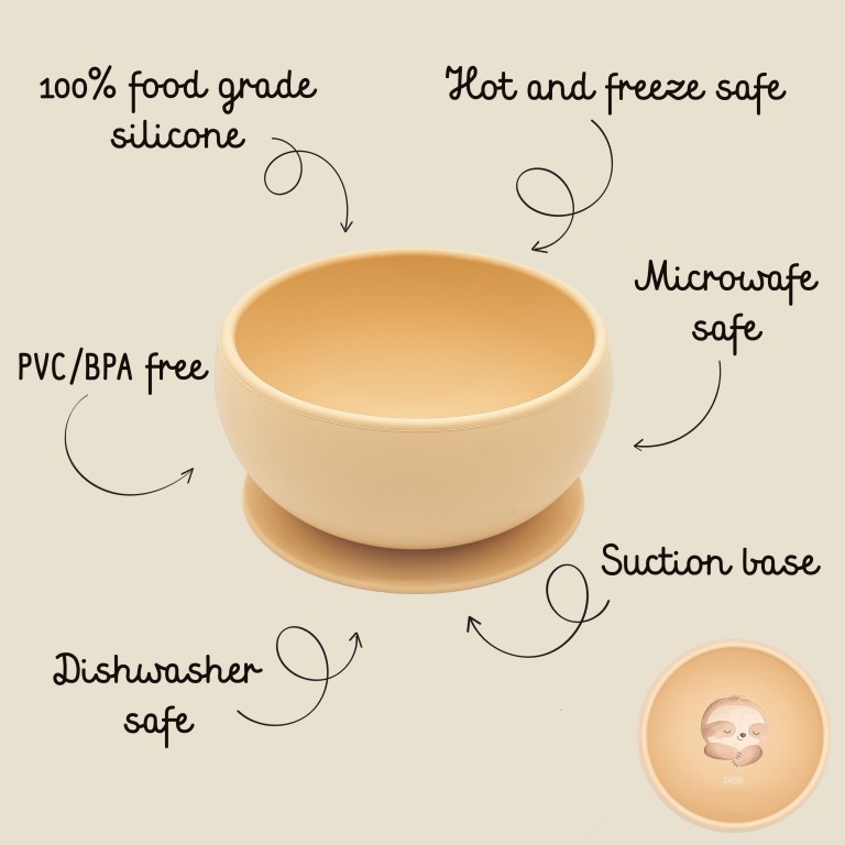 Silicon Suction Bowl - Gnawy the Sloth