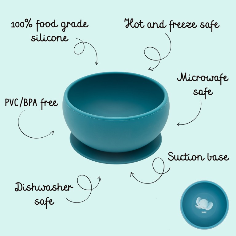 Bol avec ventouse en silicone - Chewy l’éléphant