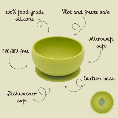 Silicon Suction Bowl - Cracky the Dinosaur