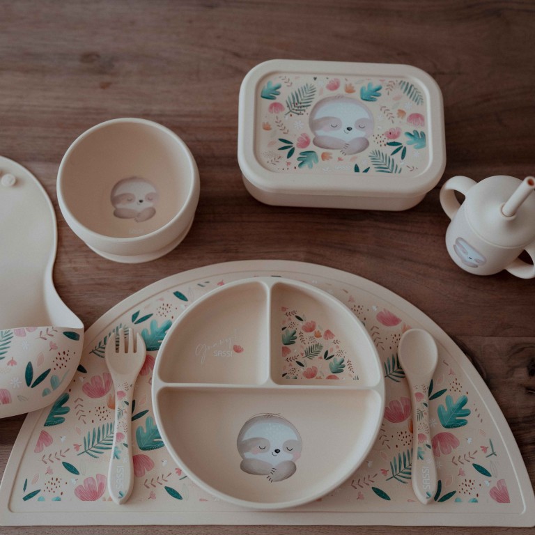 Bicchiere con cannuccia in silicone - Bradipo Gnawy