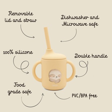 Tasse d'apprentissage en silicone - Gnawy le paressaux