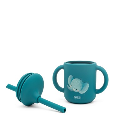 Silicone Straw Cup - Chewy the Elephant