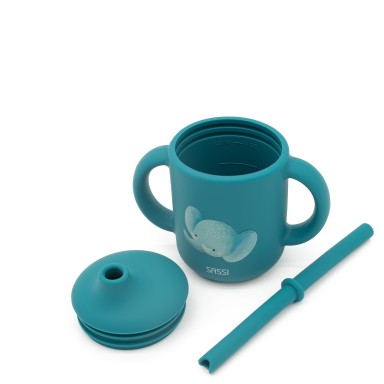 Silicone Straw Cup - Chewy the Elephant