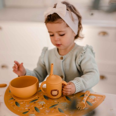 Tasse d'apprentissage en silicone - Chompy le lion