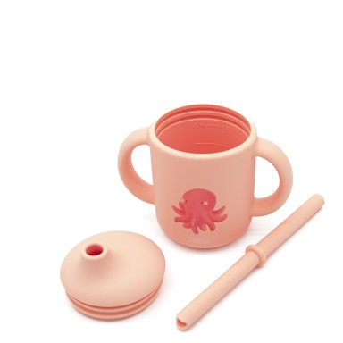 Bicchiere con cannuccia in silicone - Polpo Slurpy