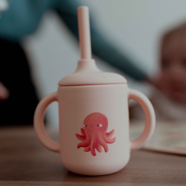 Tasse d'apprentissage en silicone - Slurpy la pieuvre