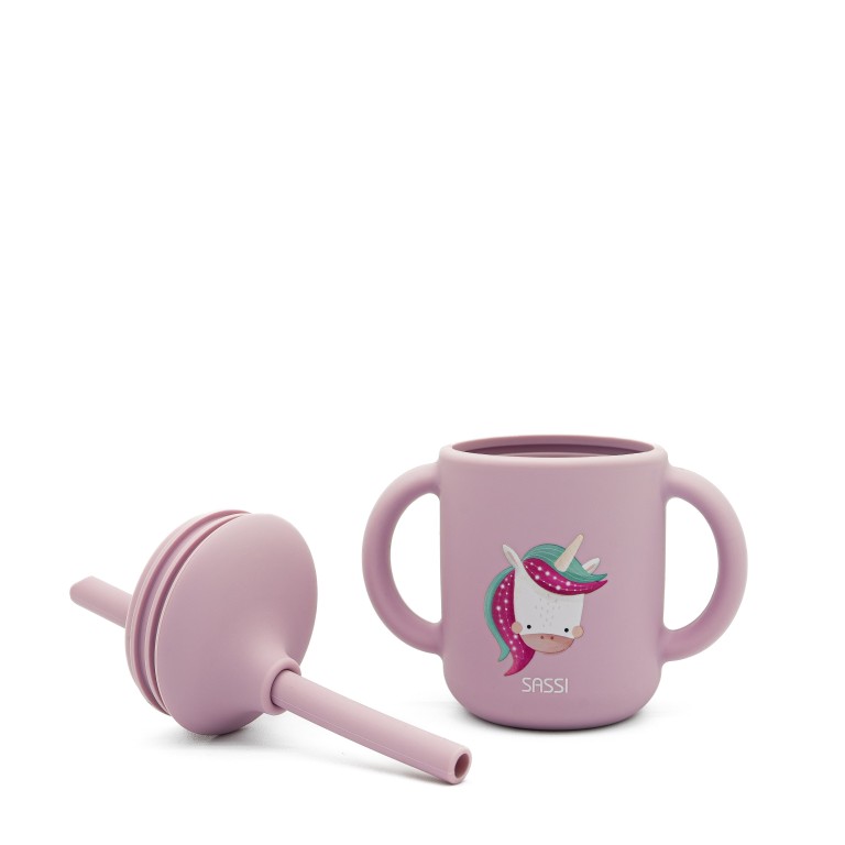 Tasse d'apprentissage en silicone - Sparkly la licorne