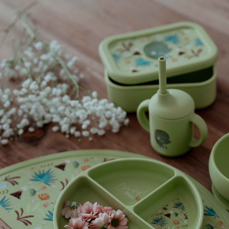 Tasse d'apprentissage en silicone - Cracky le dinosaure