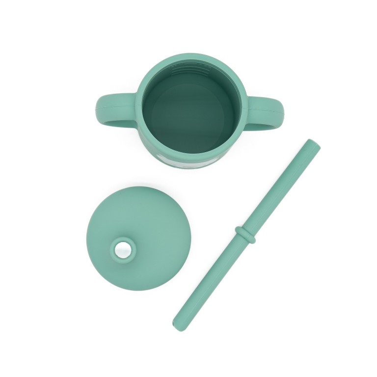 Bicchiere con cannuccia in silicone - Orso Munchy