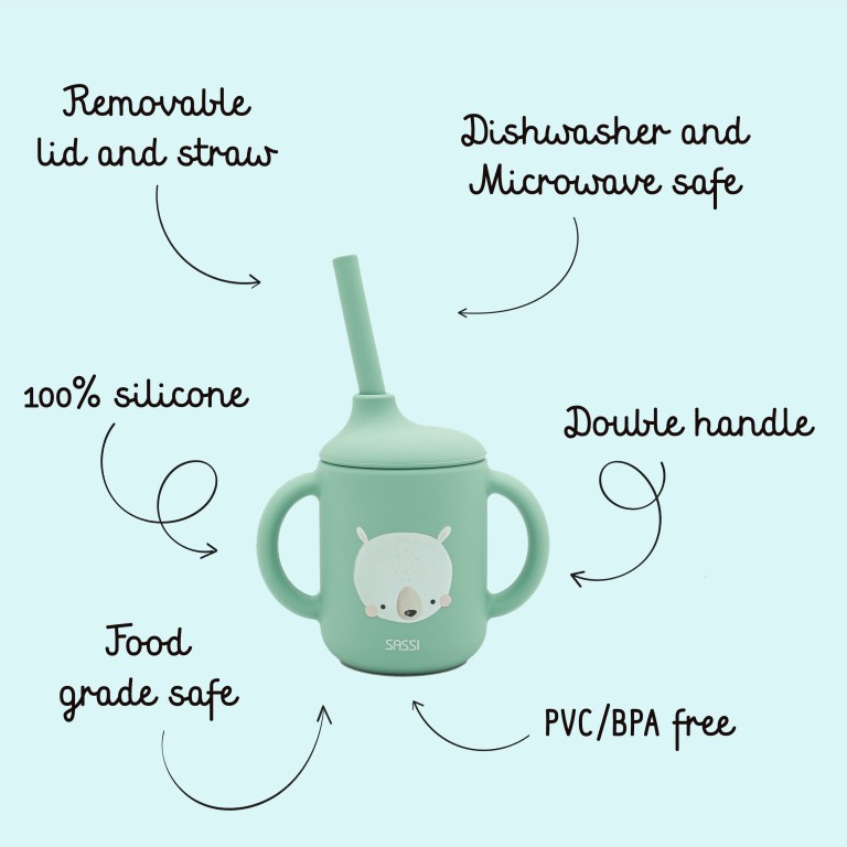 Tasse d'apprentissage en silicone - Munchy l’ours