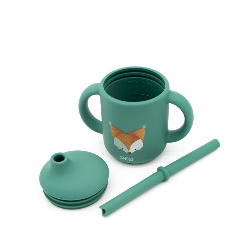 Silicone Straw Cup - Crunchy the Fox