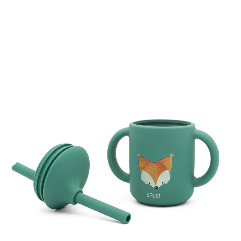 Silicone Straw Cup - Crunchy the Fox