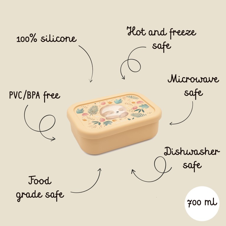 Porta merenda in silicone - Bradipo Gnawy