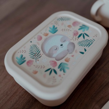 Boîte à goûter en silicone - Gnawy le paressaux