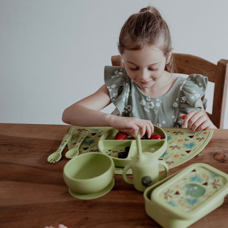 Porta merenda in silicone - Dinosauro Cracky