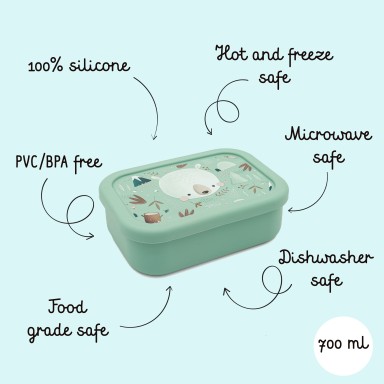 Porta merenda in silicone - Orso Munchy