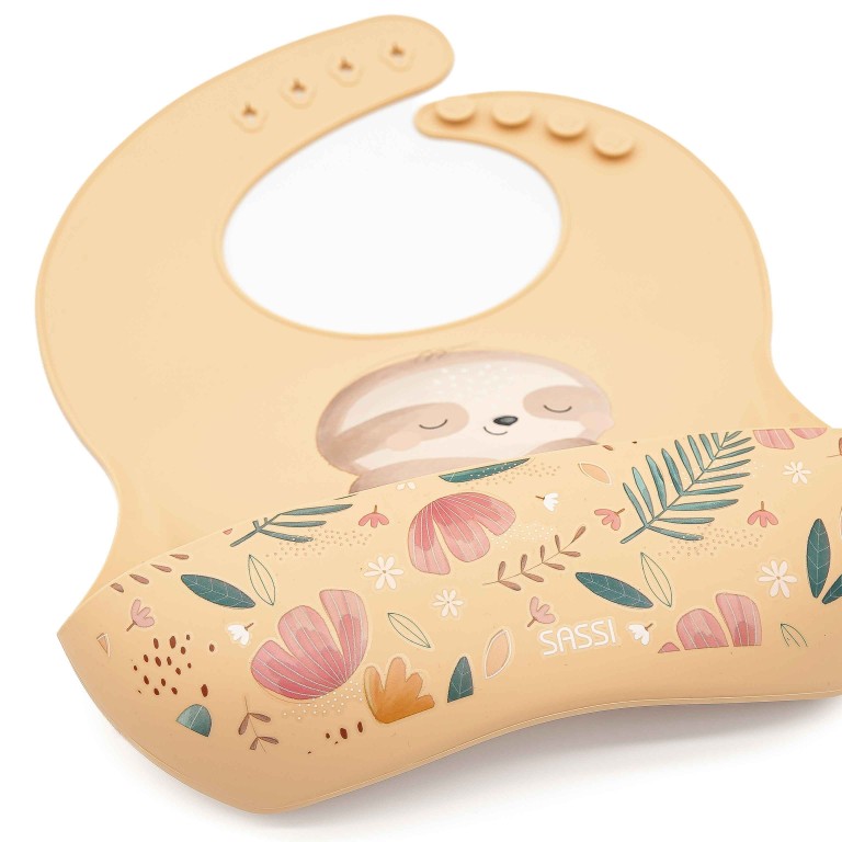 Bavoir en silicone - Gnawy le paressaux