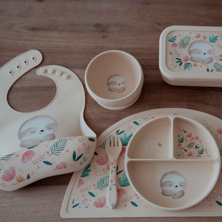 Bavoir en silicone - Gnawy le paressaux