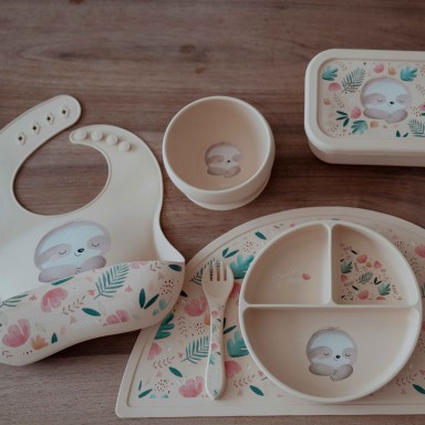 Bavoir en silicone - Gnawy le paressaux