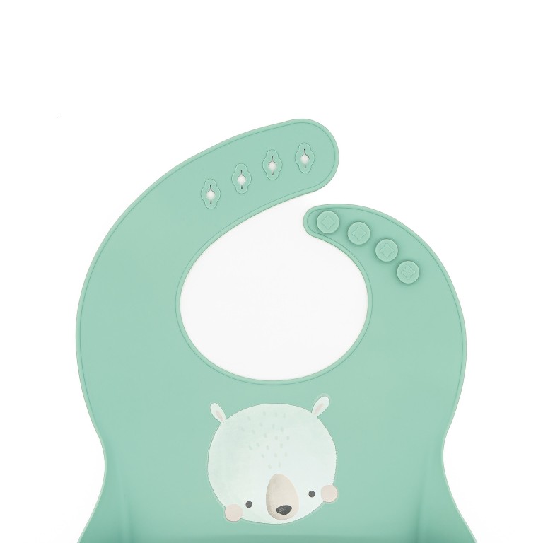 Bavaglino con tasca in silicone - Orso Munchy