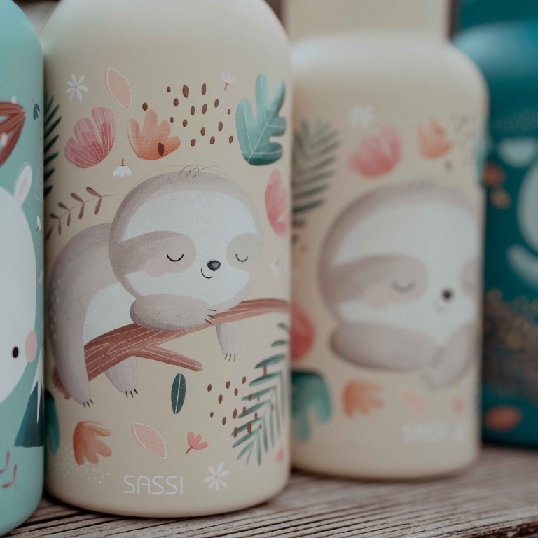 350 ml Vacuum Insulated Steel Bottle - Gnawy the Sloth