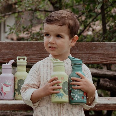 350 ml Vacuum Insulated Steel Bottle - Cracky the Dinosaur