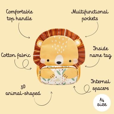 A4 size Junior Backpack - Chompy the Lion