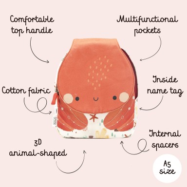 A5 Mini Backpack - Slurpy the Octopus