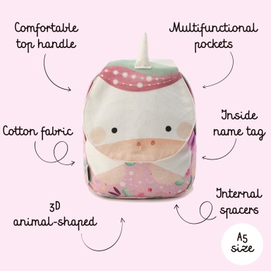 Mini sacs à dos A5 -  Sparkly la licorne