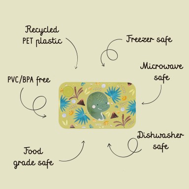 RPET lunch Box - Cracky the Dinosaur