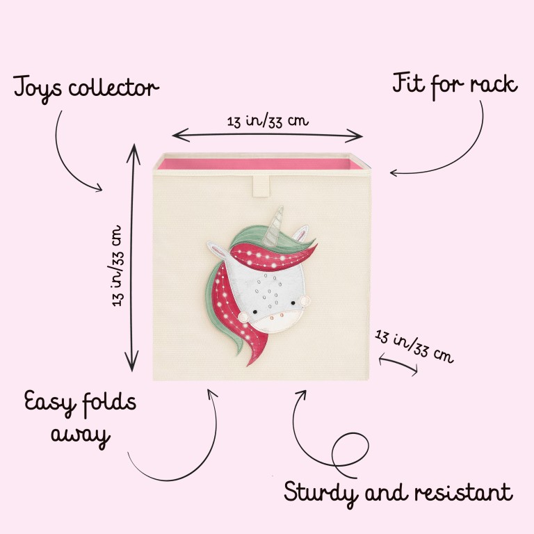 Storage Square Box - Sparkly the Unicorn