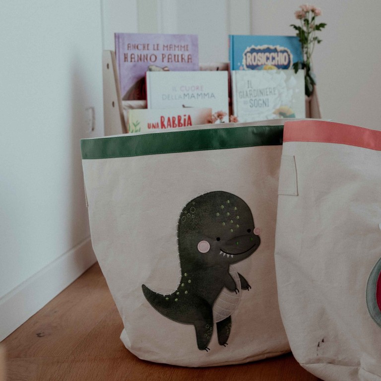 Panier de rangement pour jouets - Cracky le dinosaure