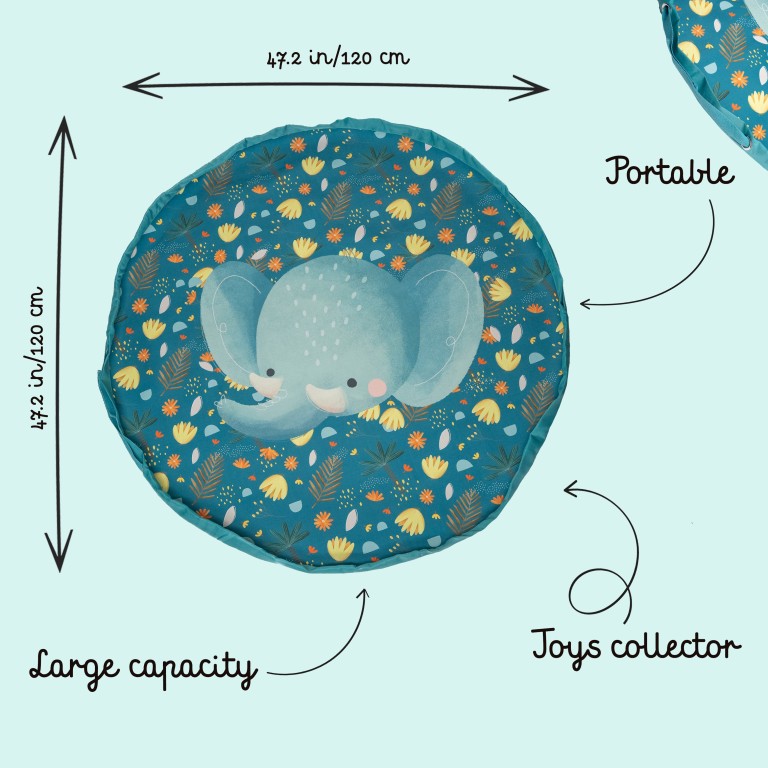 Tapis de jeu et sac de rangement - Chewy l’éléphant