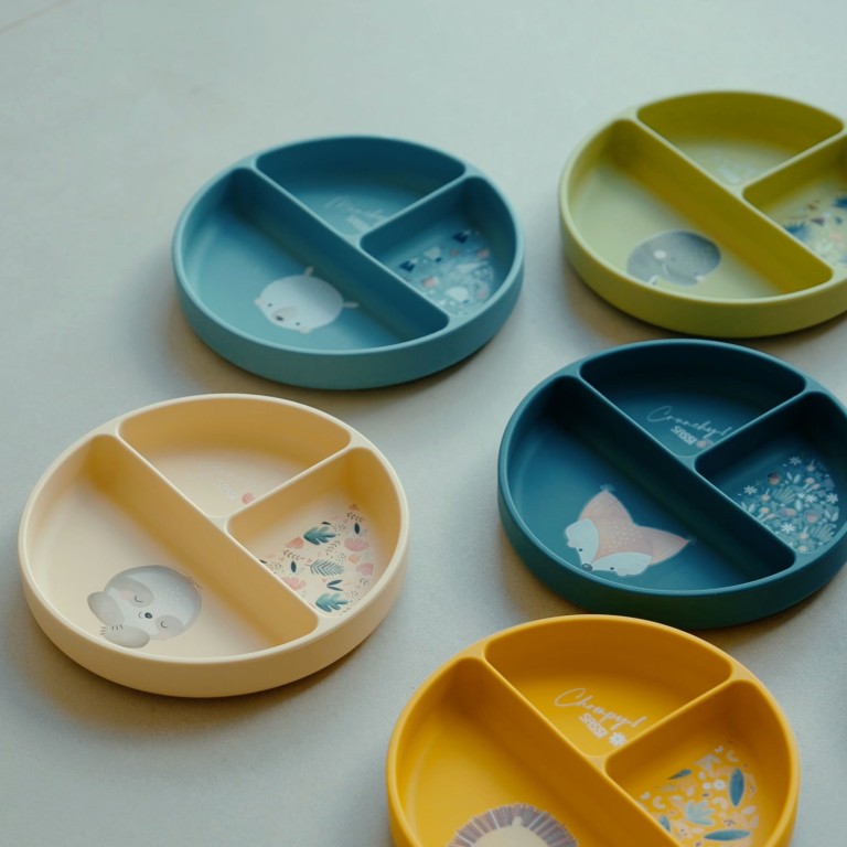 Piatto con ventosa in silicone - Leone Chompy