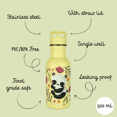 500 ml Stainless Steel Bottle - Gnummy  the Sloth