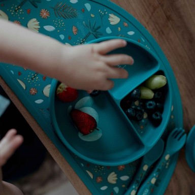 Assiette avec ventouse en silicone - Chewy l’éléphant