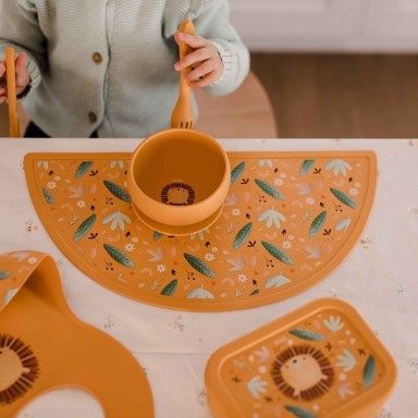 Boîte à goûter en silicone - Chompy le lion