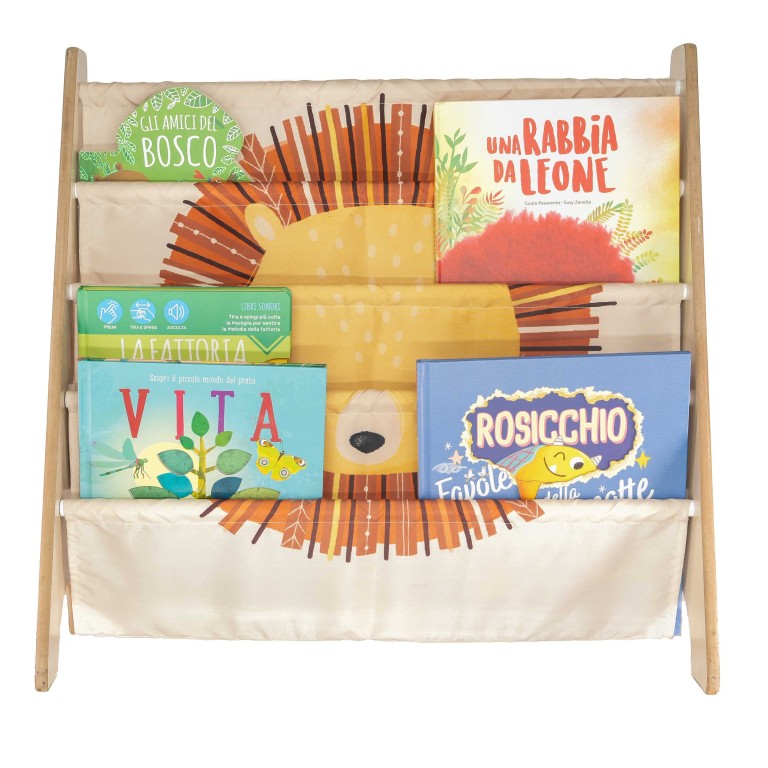 Montessori Book Rack - Chompy the Lion