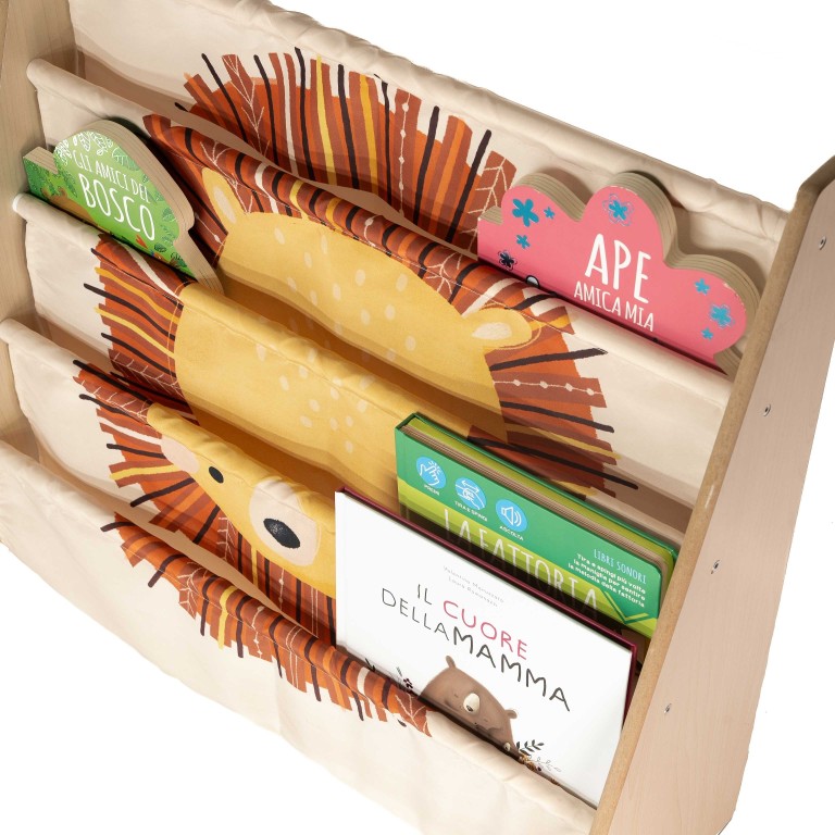 Montessori Book Rack - Chompy the Lion