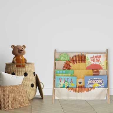 Montessori Book Rack - Chompy the Lion
