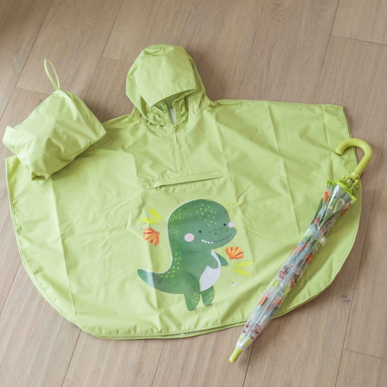 Poncho impermeabile per bambini - Dinosauro Cracky