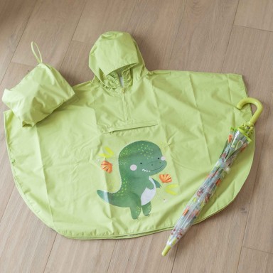 Poncho impermeabile per bambini - Dinosauro Cracky