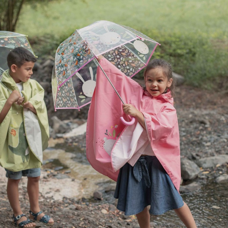 Ombrello trasparente per bambini - Coniglietta Fluffy