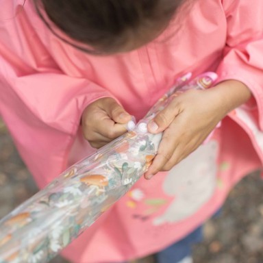 Ombrello trasparente per bambini - Coniglietta Fluffy