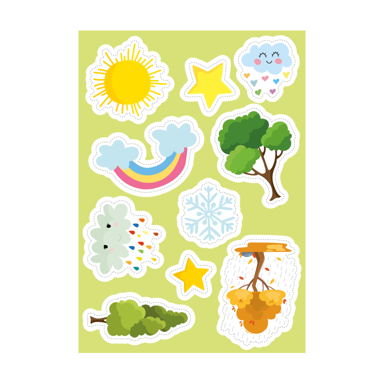 Stickers e attività. La natura