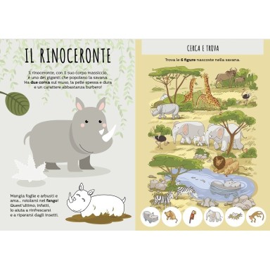 Stickers e attività. La savana