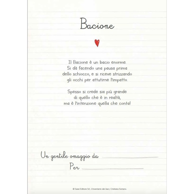 L'inventario dei baci