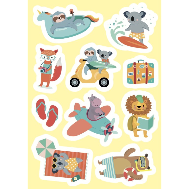 Stickers e attività. Le vacanze